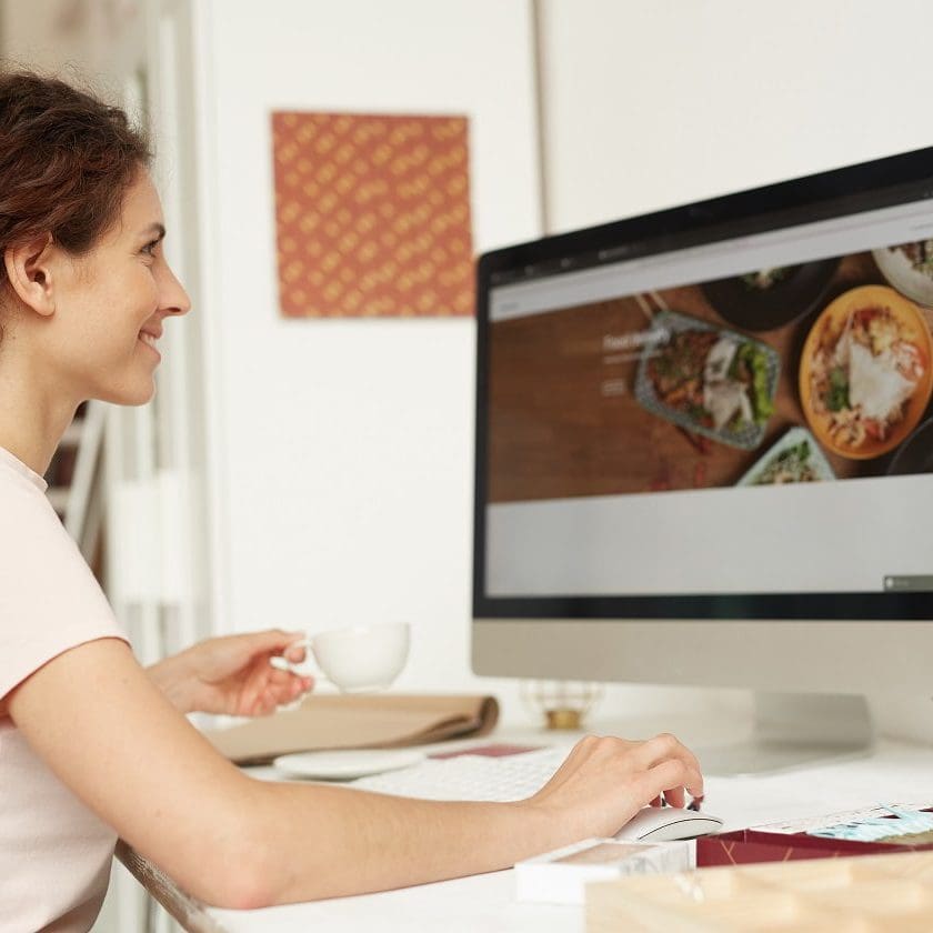 Web designer working on website Website design